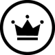 Icon of a crown within a circle