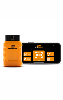 GWSMARTBT dongle with smartphone app opened on a smartphone