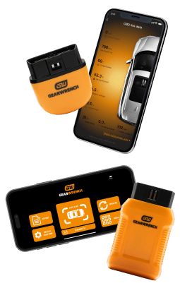 GEARWRENCH SMART Diagnostic scanners (GWSMARTBT and GWSCAN) on a transparent background
