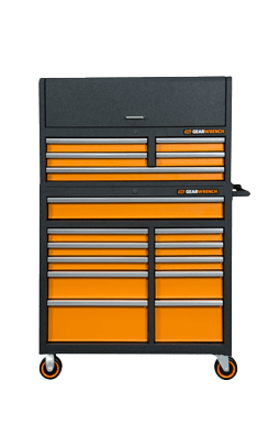 GEARWRENCH 83245 and 83244 cabinet and chest on a transparent background