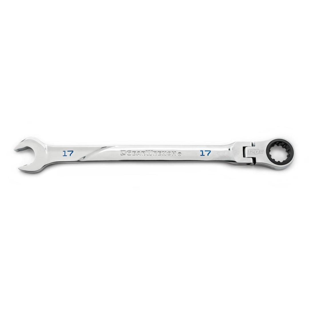 WRENCH WITH FLEXI HEAD GEARWRENCH 9917 17MM RATCHET SPANNER 