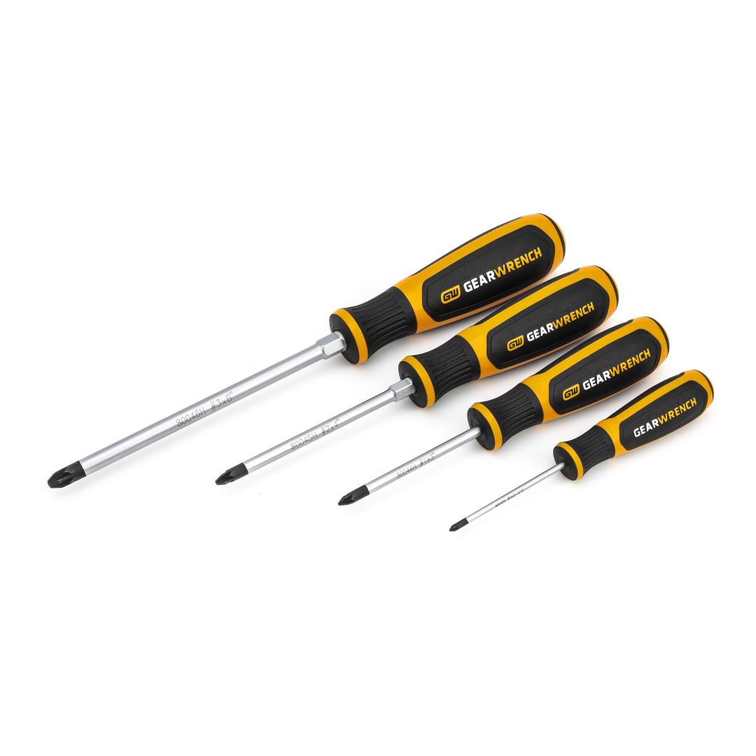 4 Pc. Pozidriv® Dual Material Screwdriver Set