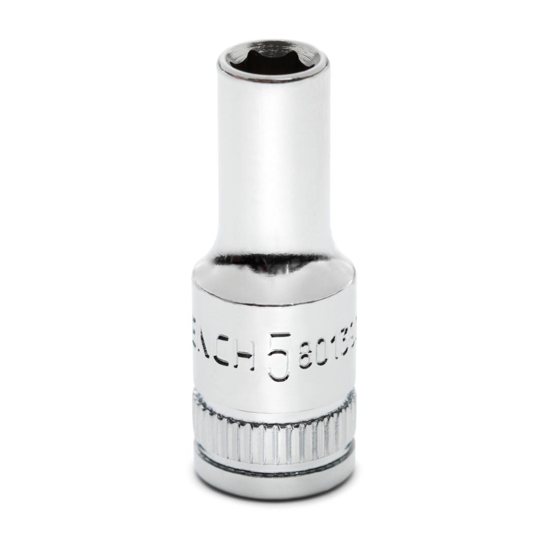 Crescent 5mm 1/4" Drive 6-Point Standard Metric Socket - Durable Chrome Vanadium Steel (CDS12N)
