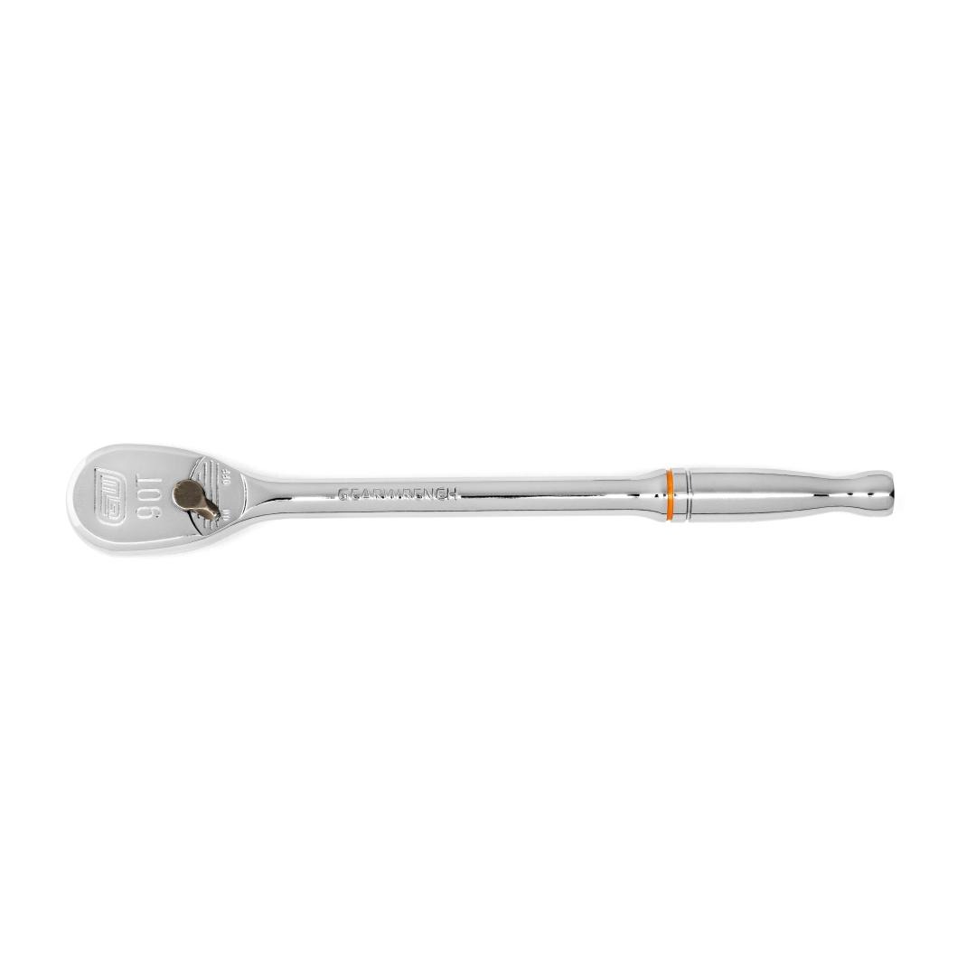 GEARWRENCH 1/4 Drive 90 Tooth Long Handle Dual Material Teardrop Ratchet 8-81029T