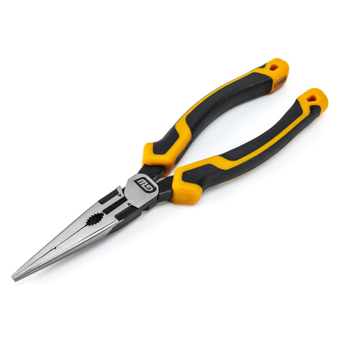 Long Pointy Nose Pliers With Heavy Duty Insulated Handle 8" 200mm New 