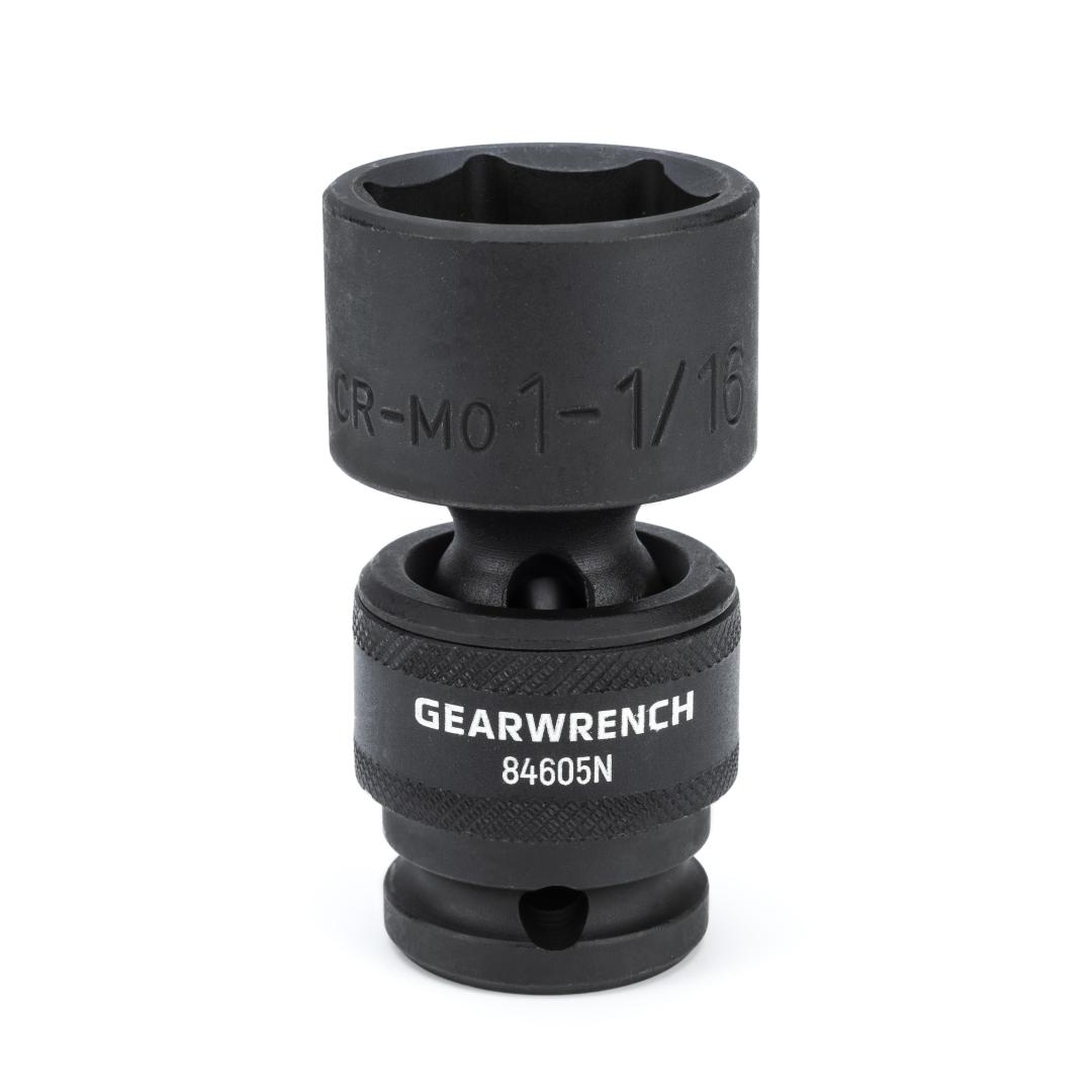 GEARWRENCH 1/2 Drive 6 Point Standard Universal Impact SAE Socket 1-1/16-84605N