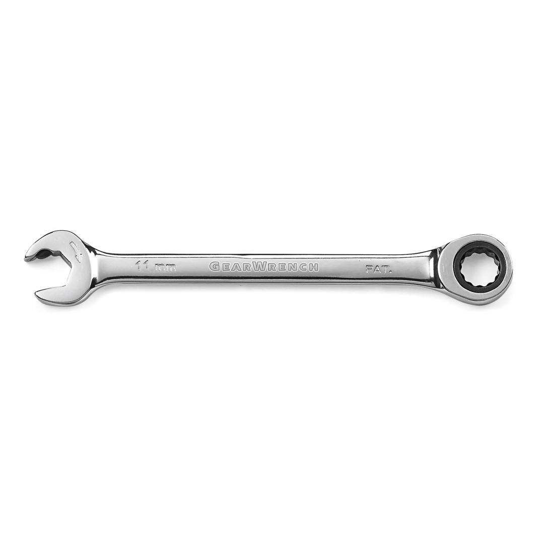 11mm 72-Tooth 12 Point Open End Ratcheting Combination Wrench - Gearwrench