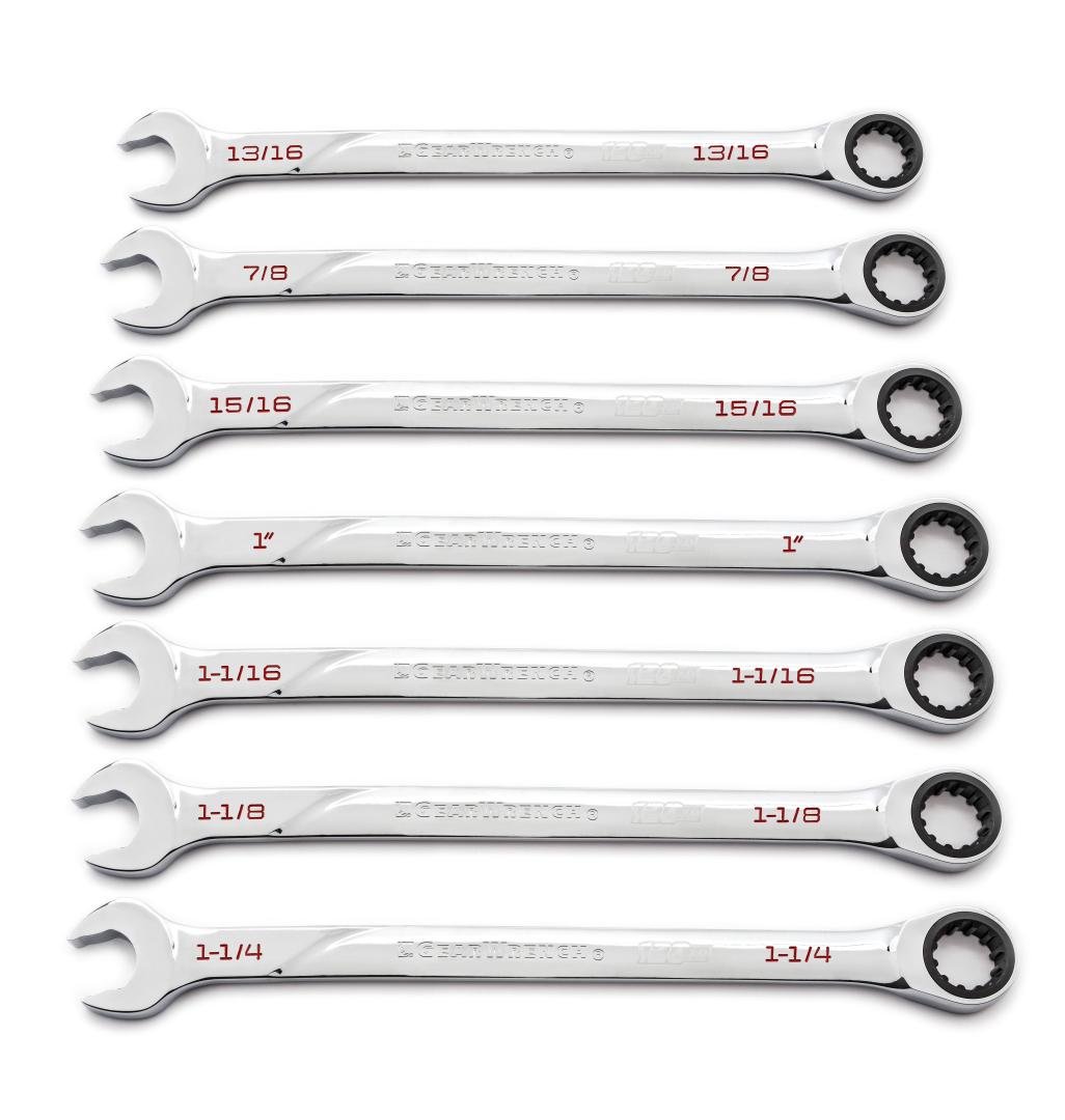 7 Pc. 120XP XL Ratcheting Combination SAE Wrench Set