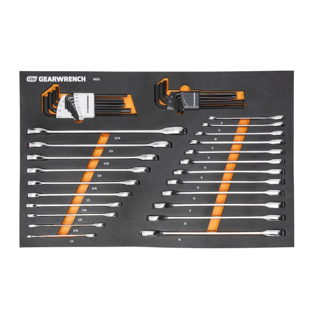 44 Pc. 90-T SAE/Metric Ratcheting Wrench and Hex Key Set