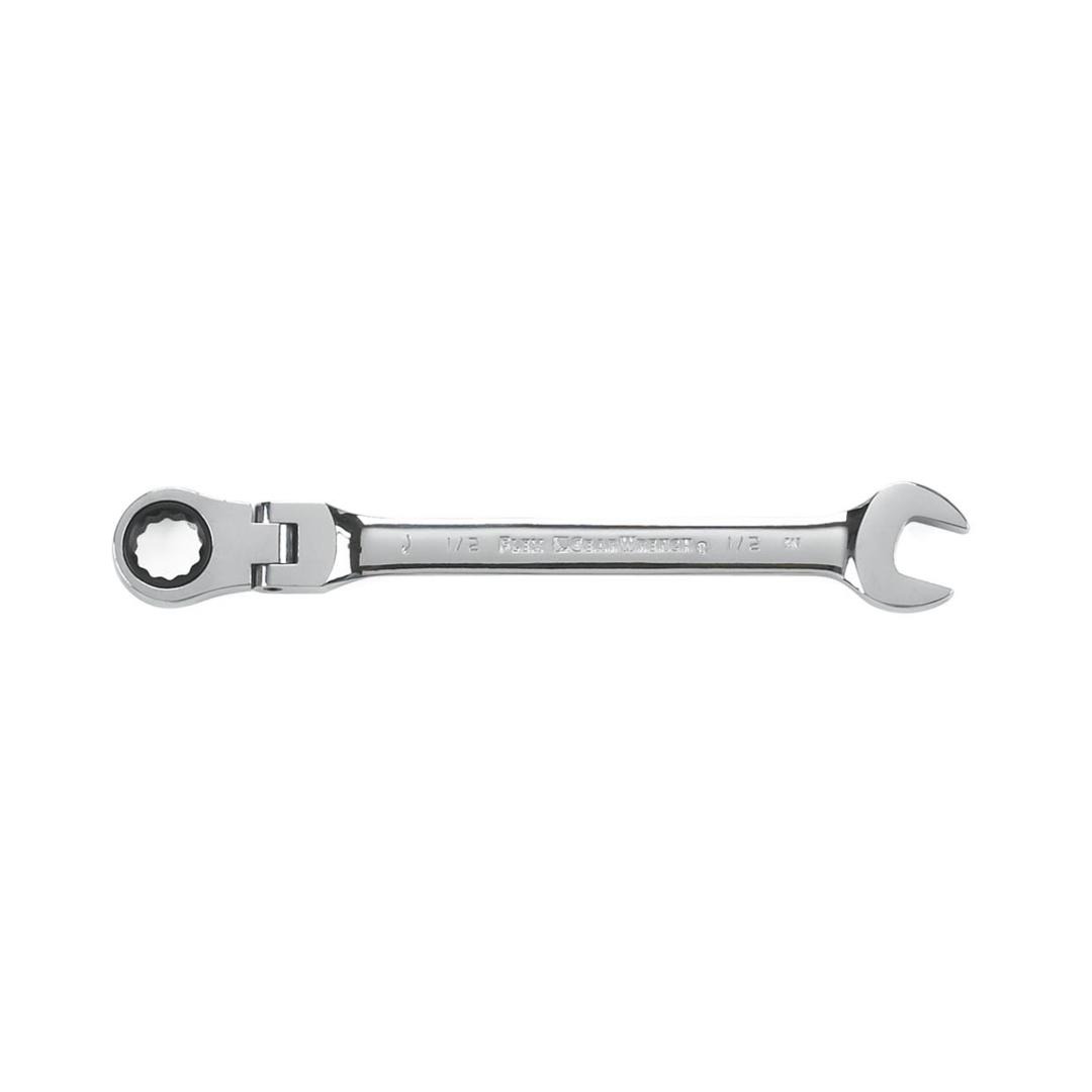 sourcing map 1/2 Inch Flex-Head Ratcheting Combination Wrench SAE 72 Teeth 12 Point Ratchet Box Ended Spanner Tools Cr-V