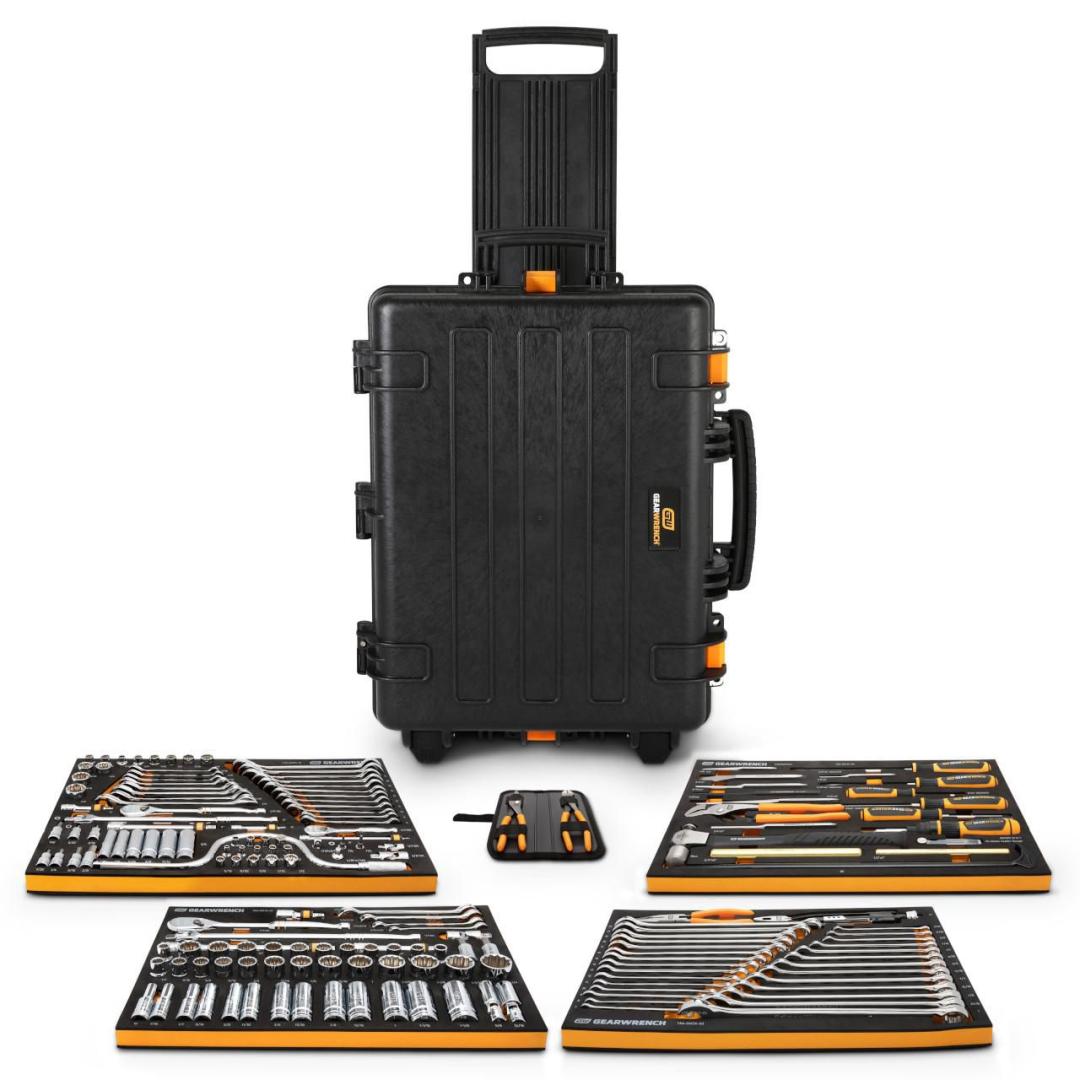 185 Pc. GMTK in Foam Trays with Heavy-Duty Tool Carrier