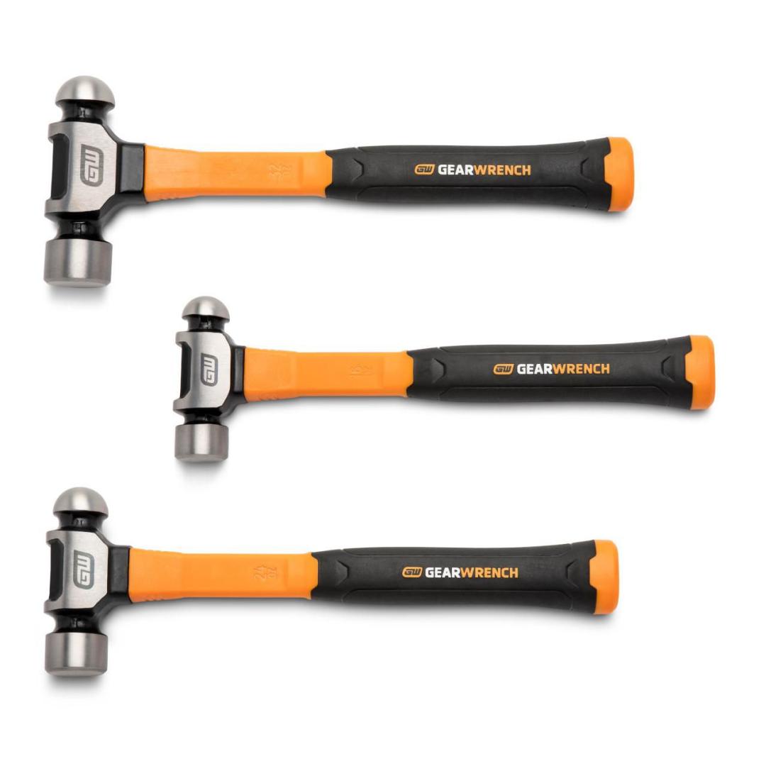 Master's Hammer 国内盤 ハウリングブル 3 Piece Ball Pein Hammers with Fiberglass Handles Set