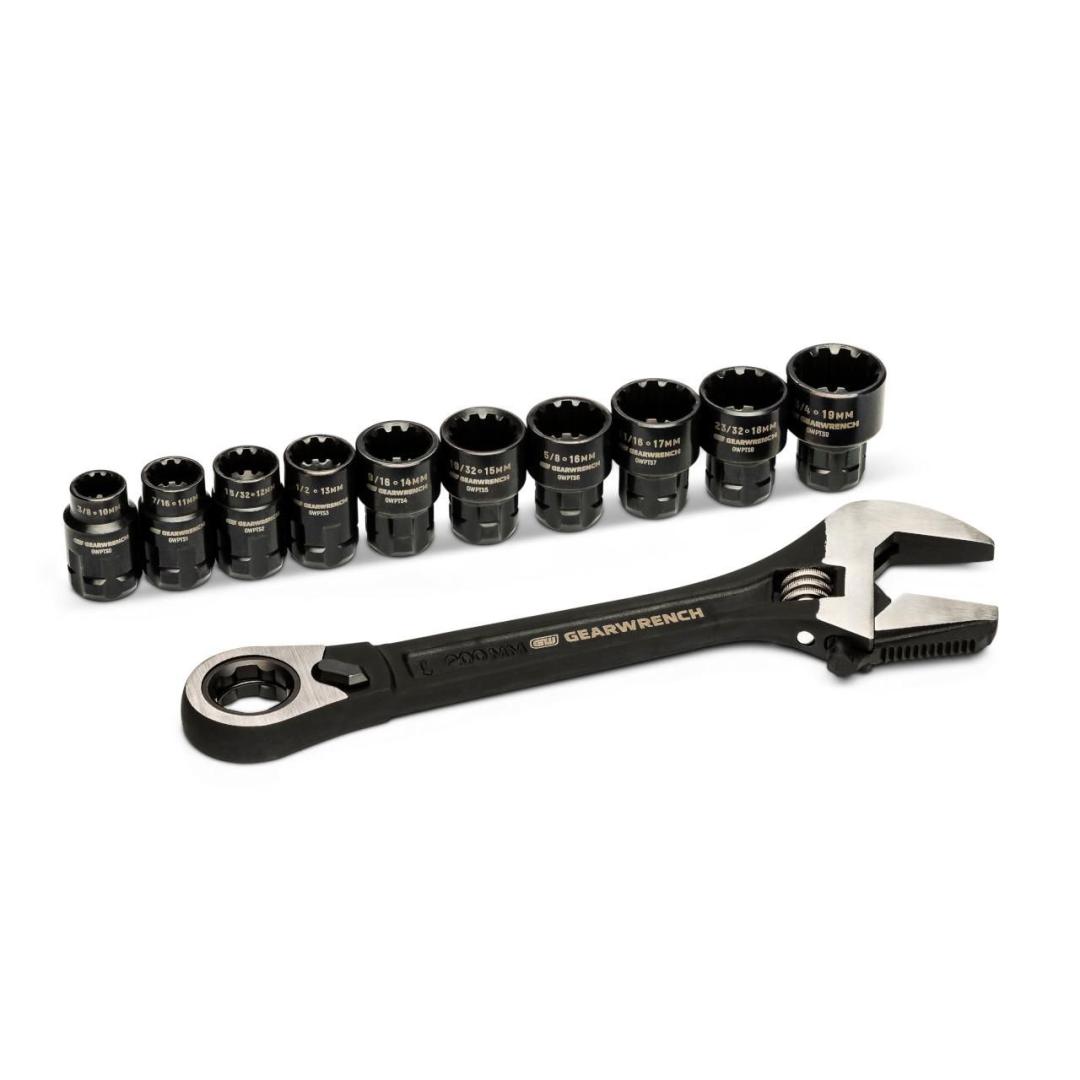 GEARWRENCH 11 Piece Pass-Thru Adjustable Wrench Set