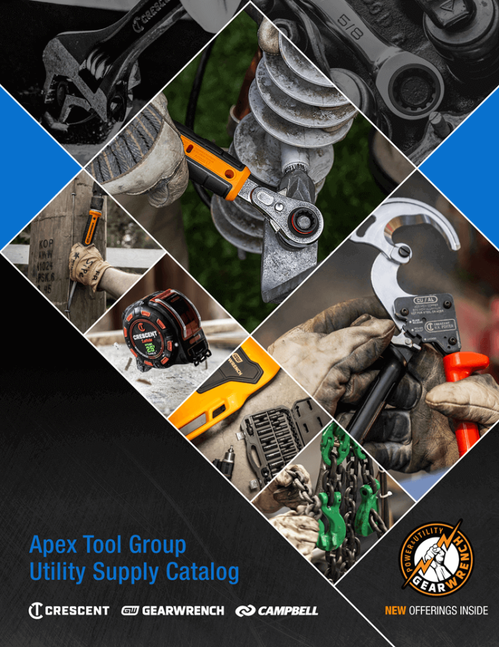 Cover page of the 2025 Apex Tool Group Utility Supply Catalog