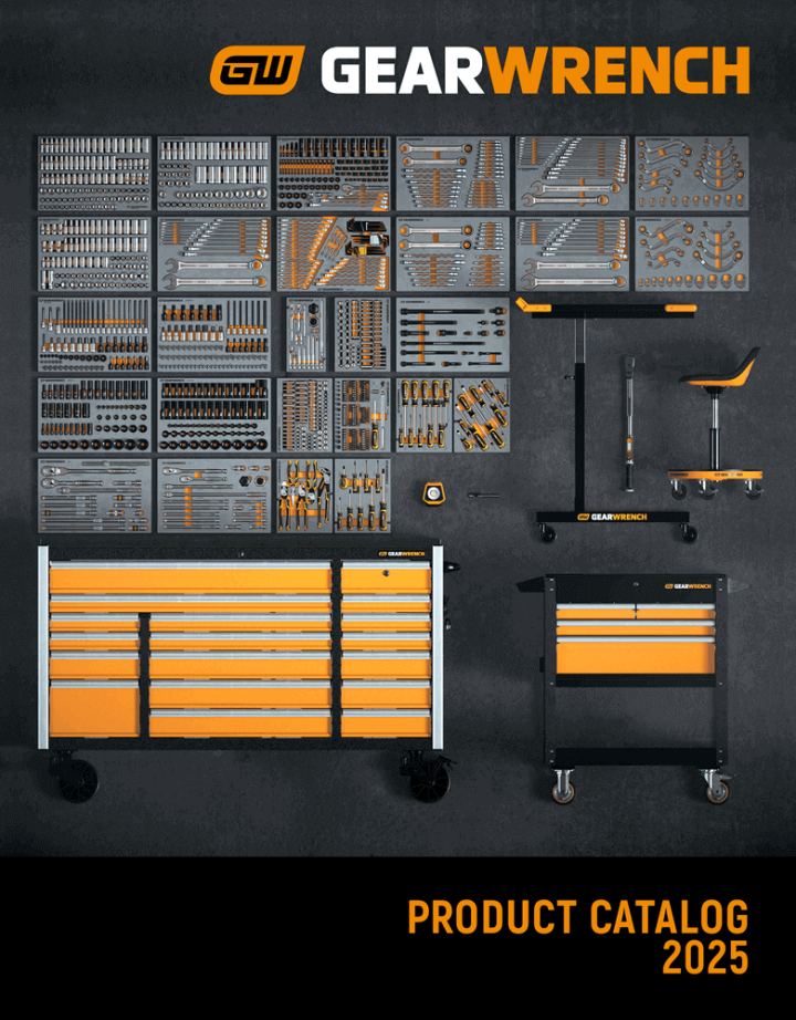 Cover page for the 2025 GEARWRENCH Catalog