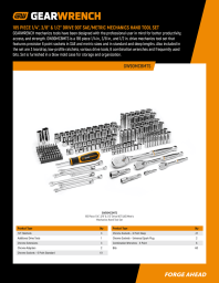 Image of the GW90MCBMTS Set Contents