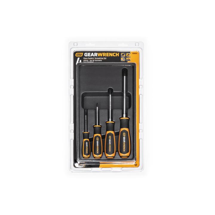 4 Pc. Pozidriv® Dual Material Screwdriver Set