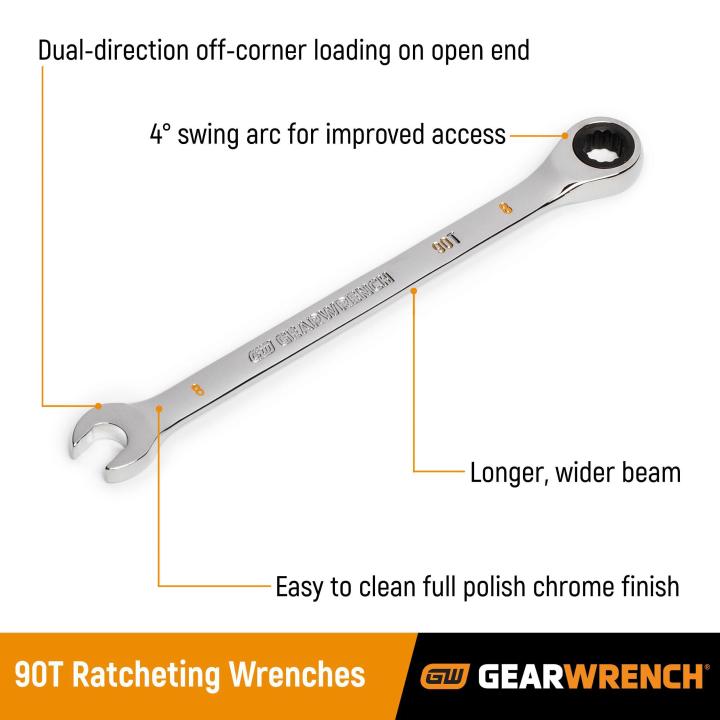 GearWrench 1/2" 12 Point Ratcheting Combination Wrench KDT9016D Brand New! 