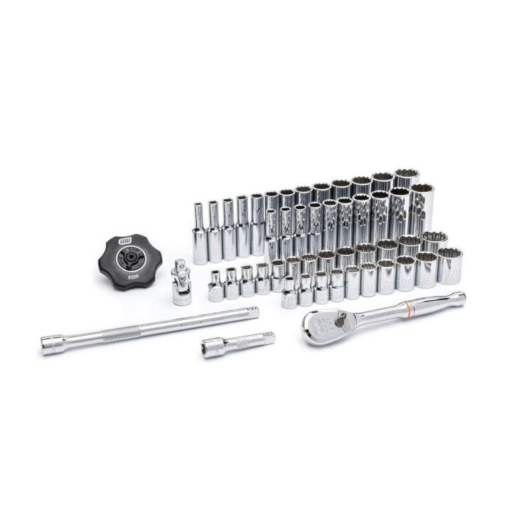 51 Pc. 12 Pt. Standard & Deep SAE/Metric Mechanics Tool Set