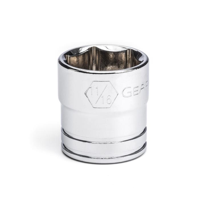 11/16" 6pt 3/8DR CHROME STD