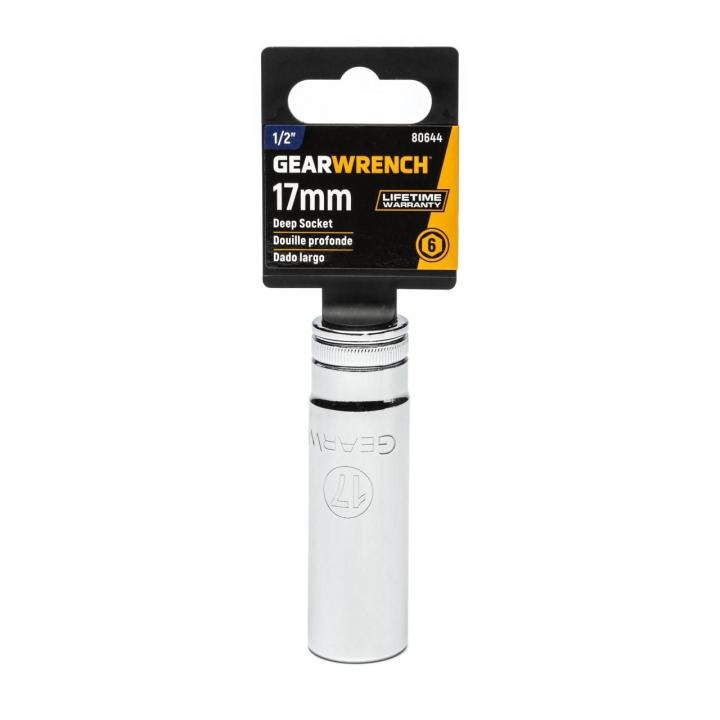 Crescent 16mm Deep Metric Socket - 1/2 Inch Drive 6-Point Professional Grade