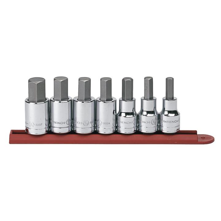 7pc 1/2"DR SAE HEX BIT SOCKET SET