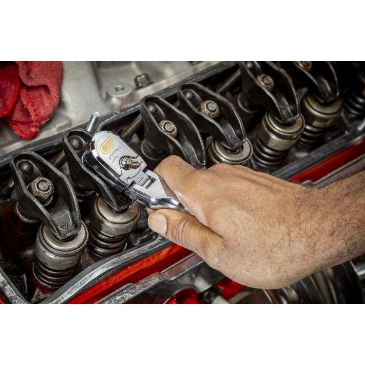 3/8 Dr 120XP™ Chrome Stubby Flex Head Teardrop Ratchet