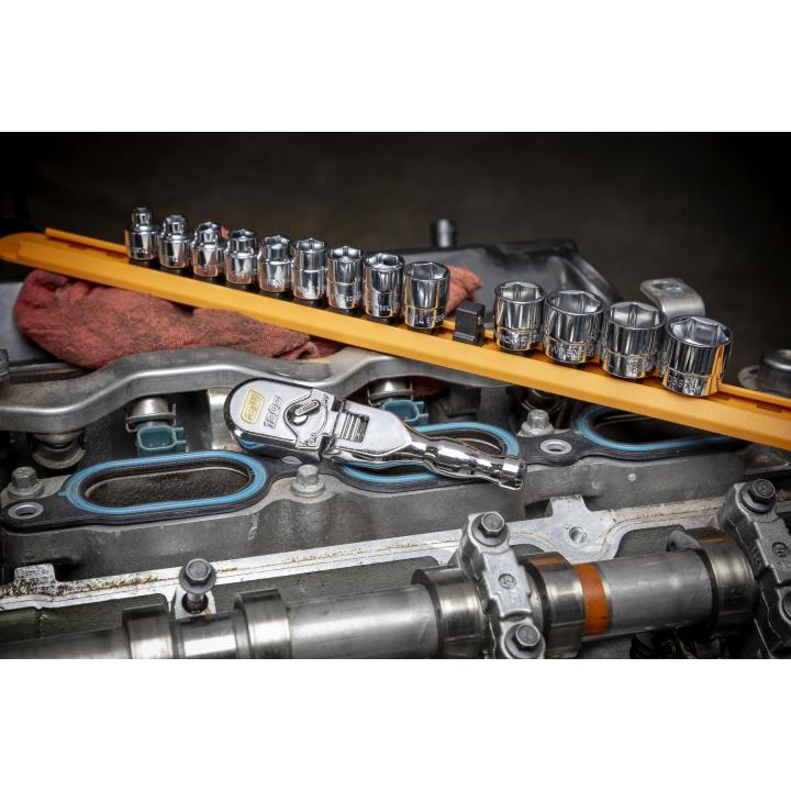 3/8 Dr 120XP™ Chrome Stubby Flex Head Teardrop Ratchet