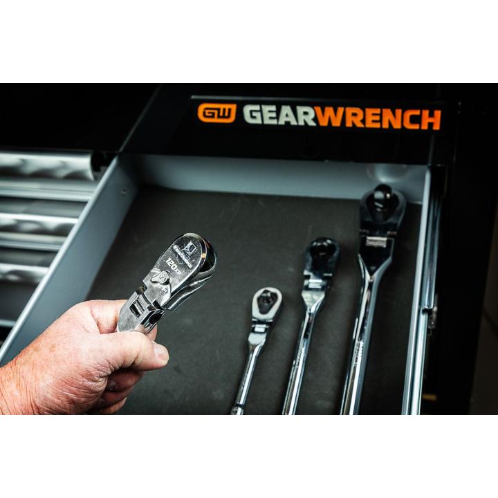 1/4 GearWrench 81230P 4 Pc 3/8 1/2 Drive 120XP Full Polish Ratchet Set 