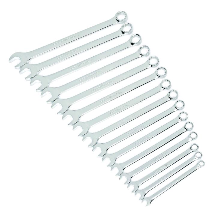 15 Pc. 12 Point Long Pattern Combination Metric Wrench Set