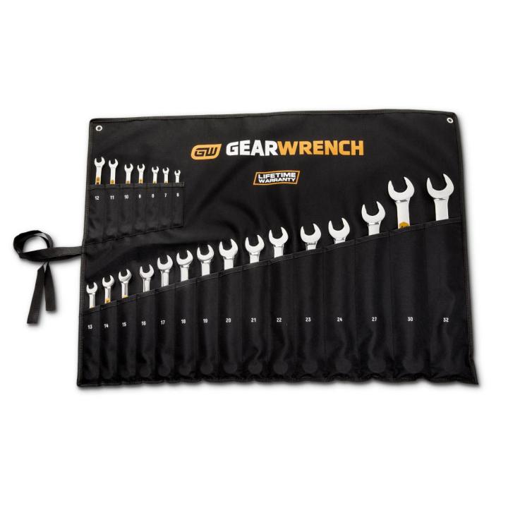 22 Piece 12 Point Metric Hi-Viz Long Pattern Wrench Set