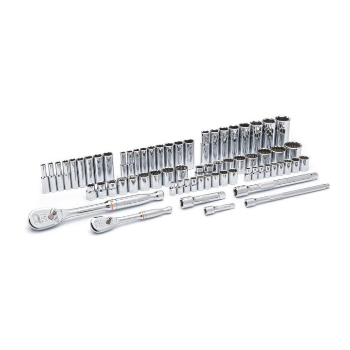 68 Pc. Standard & Deep SAE/Metric Mechanics Tool Set