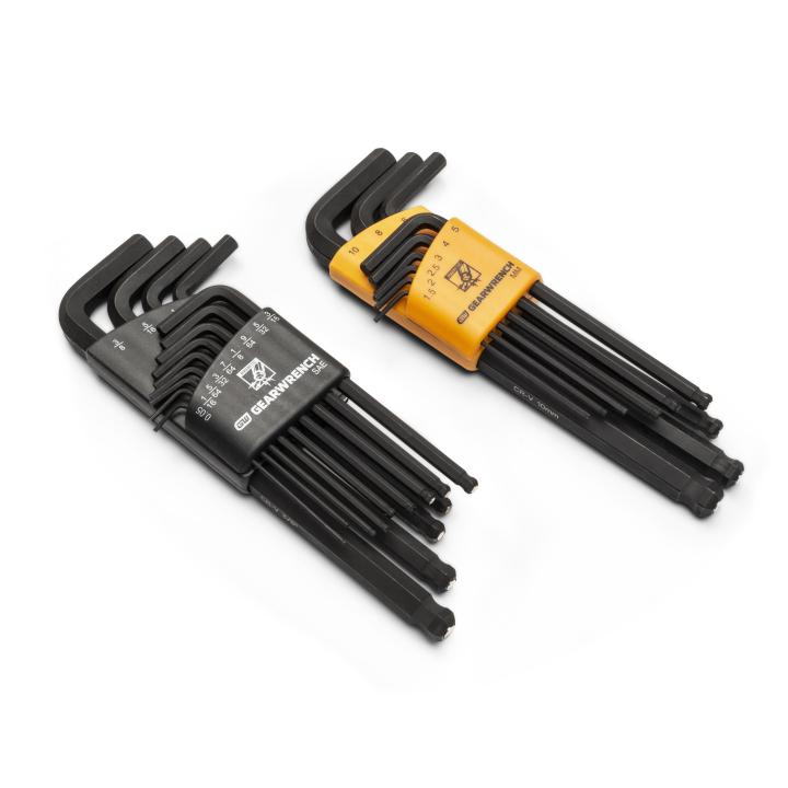 esa22ページ 22 Piece SAE/Metric Magnetic Ball End Long Arm Hex Key Set