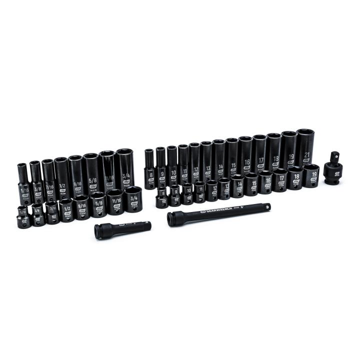 44 Pc. 6 Pt Standard & Deep Impact SAE/Metric Socket Set