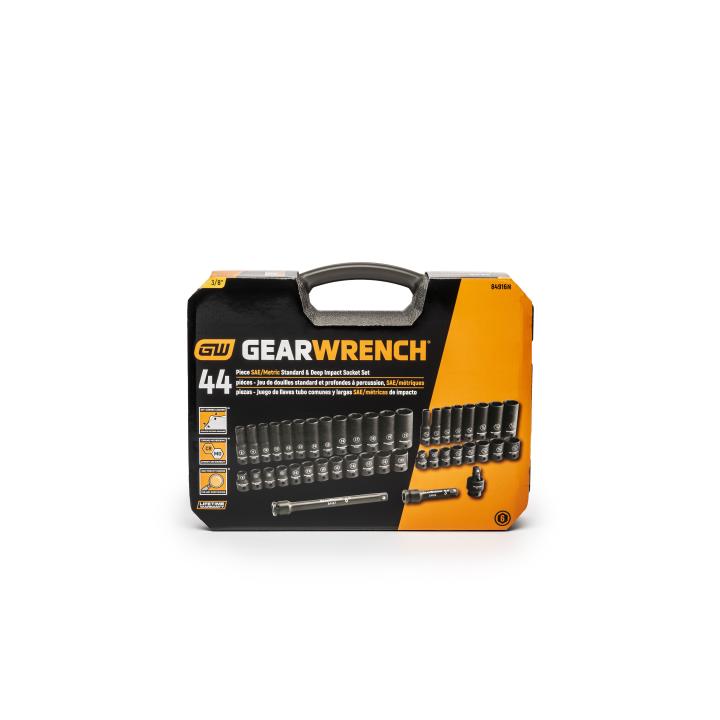 トップス mi38 44 Pc. 6 Pt Standard & Deep Impact SAE/Metric Socket Set