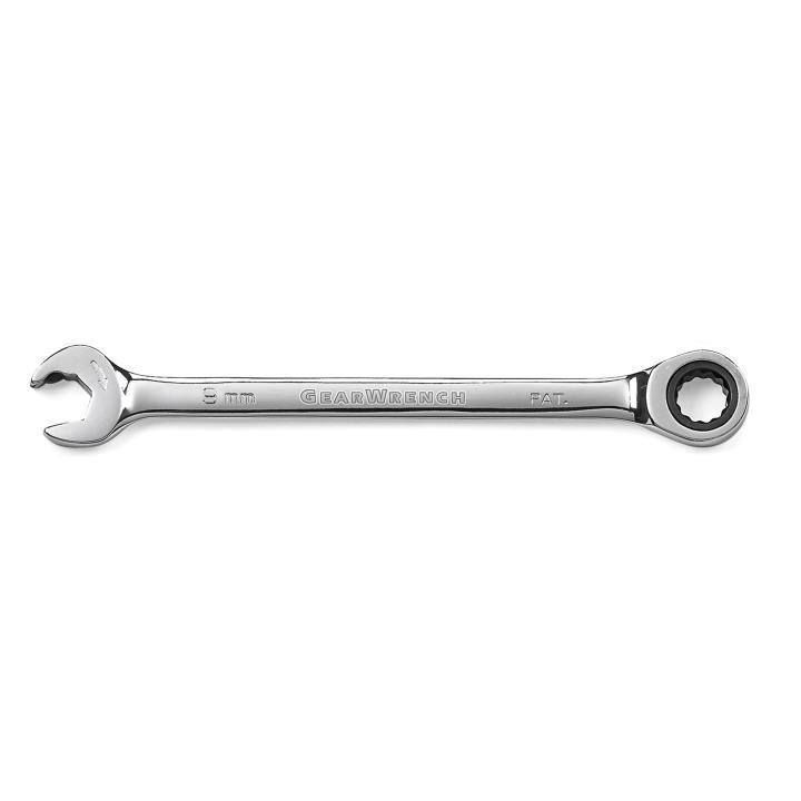 9mm Ratcheting Combo Wrench 12-Point Twist Handle