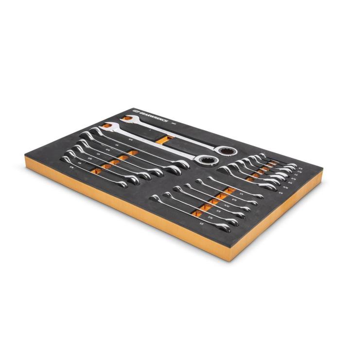 21 Pc. 72T Ratcheting Wrench Set with Foam Storage Tray
