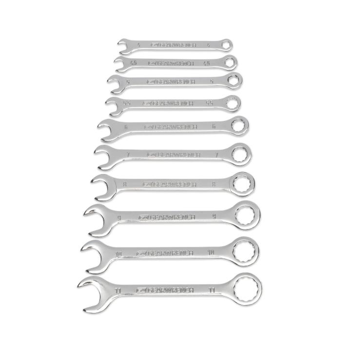 10 Pc. Metric Midget Combination Wrench Set