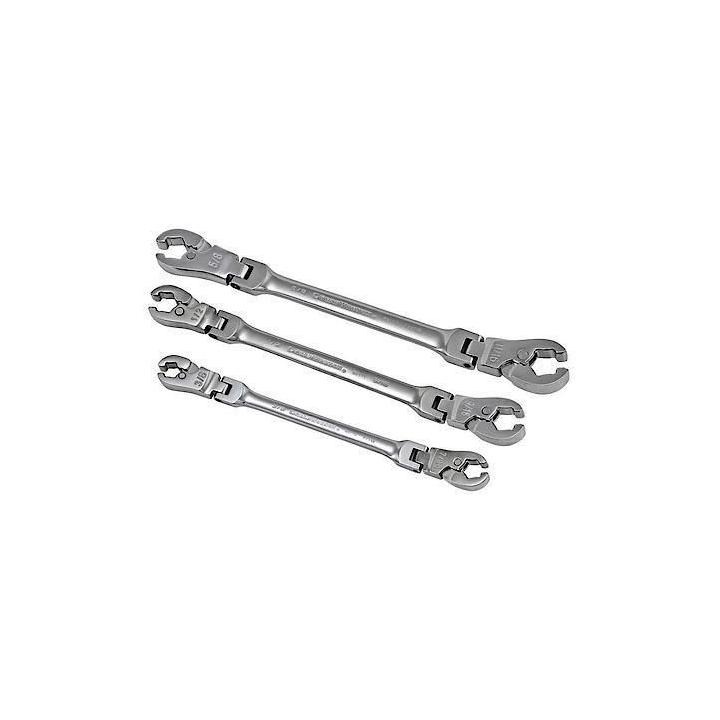 NEW GEARWRENCH 3-PC INCH RATCHETING FLEX FLARE NUT WRENCH SET # 89098 
