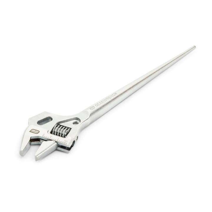 Angled view of GEARWRENCH 16" Lineman Adjustable Spud Wrench