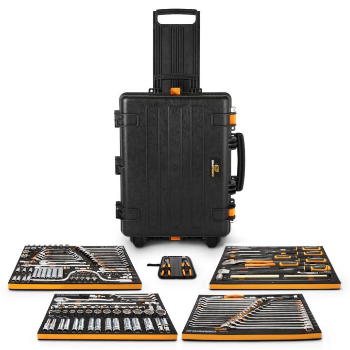 185 Pc. GMTK in Foam Trays with Heavy-Duty Tool Carrier