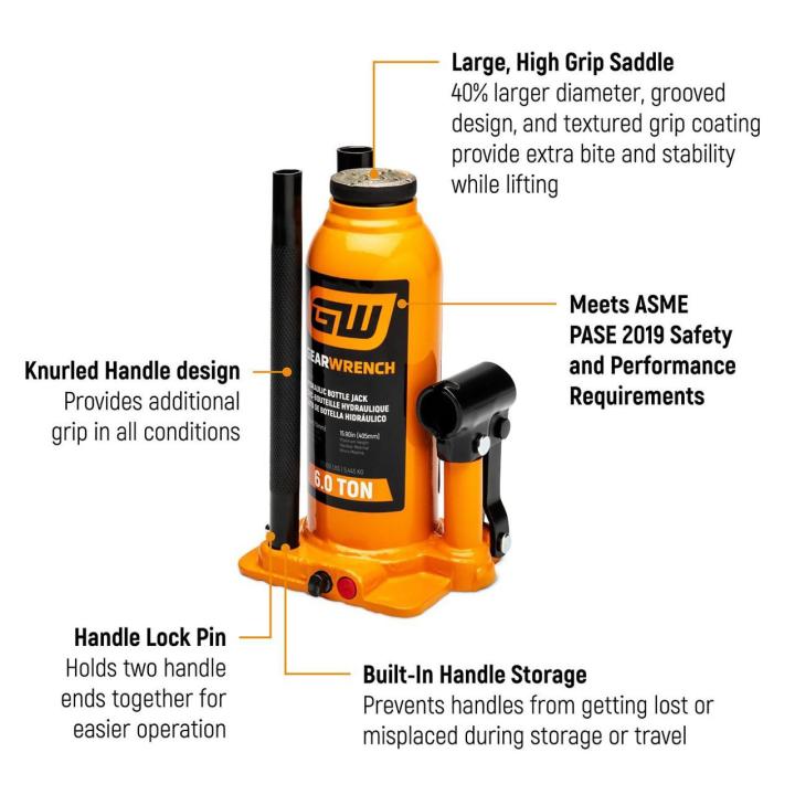 6 Ton Hydraulic Bottle Jack