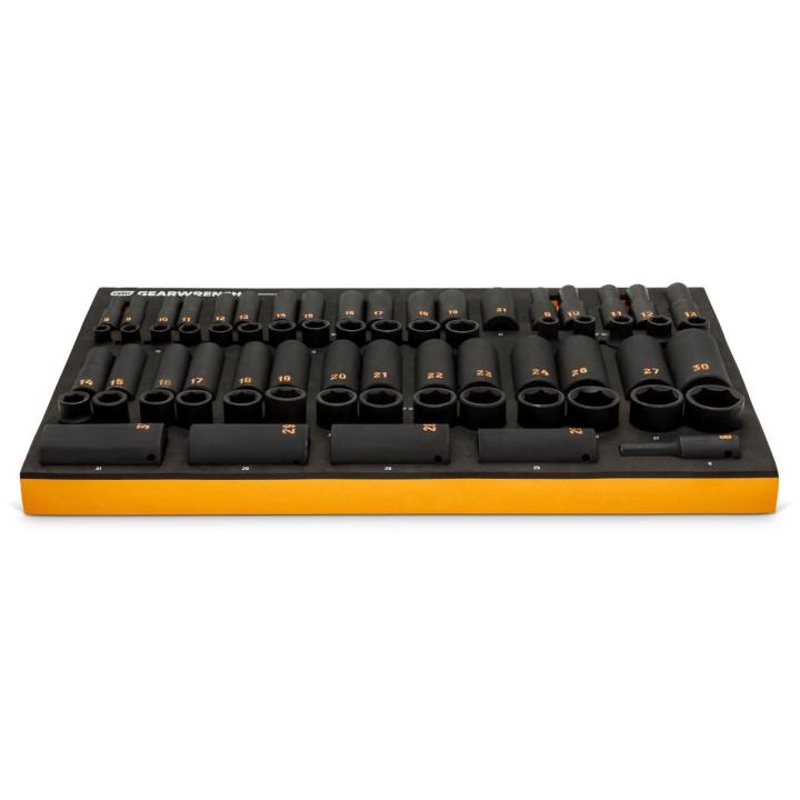 68 Pc 3/8” & 1/2” Dr 6 Pt Metric Hi-Viz Impact Socket Set