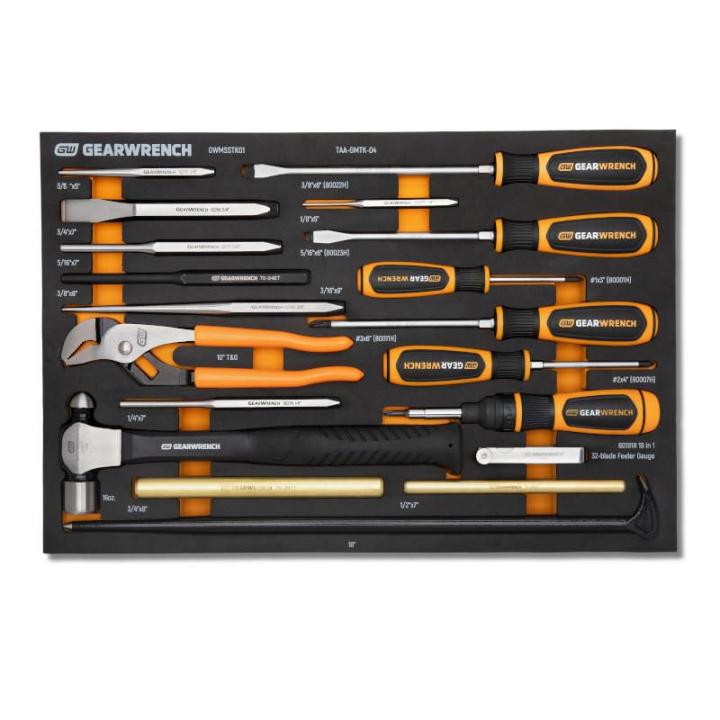 27 Pc. Striking Tools & Screwdriver Set in Foam Storage Tray