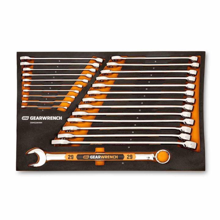 24 Pc 12 Pt Hi-Viz Long Pattern Metric Wrench Set