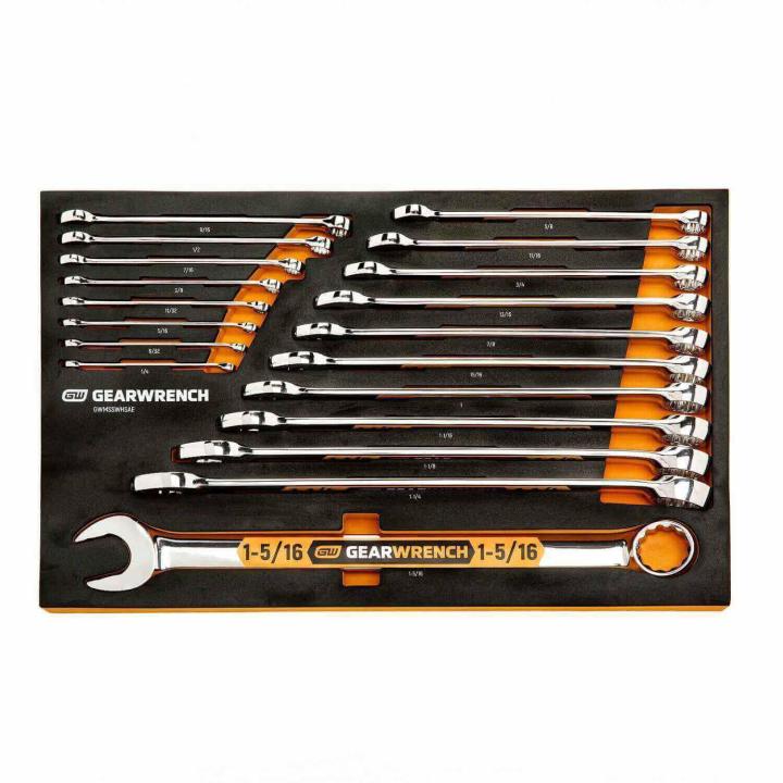 ブッシュ　スマート４５１ 1/87（HO）スケール　１２台セット 19 Pc 12 Pt Hi-Viz Long Pattern SAE Wrench Set