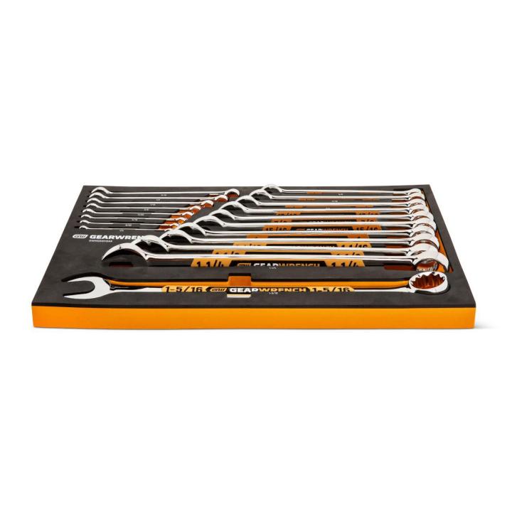 19 Pc 12 Pt Hi-Viz Long Pattern SAE Wrench Set