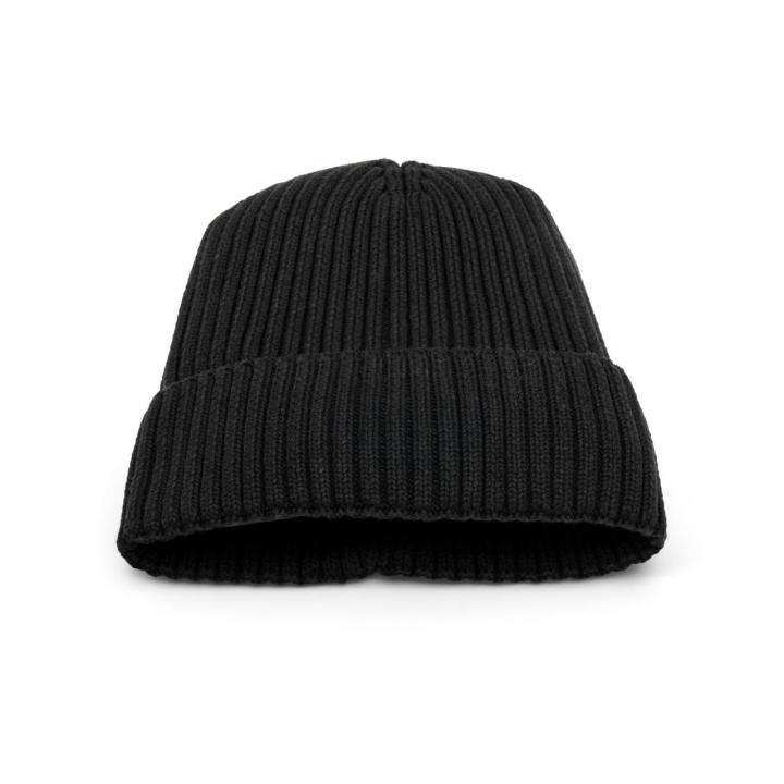 Image of the GEARWRENCH  GWSBB Knitted Cuffed Beanie - Black laying on a white background showing the backside