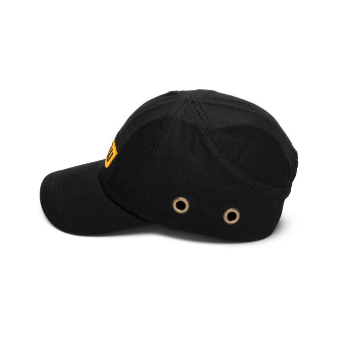 Image of the GEARWRENCH  GWSBC Baseball Style Bump Cap laying on a white background with a side view