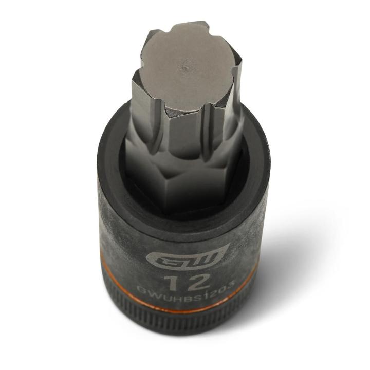 Image of the GEARWRENCH GWUHBS1203 showing a close up top view of the hex bit.